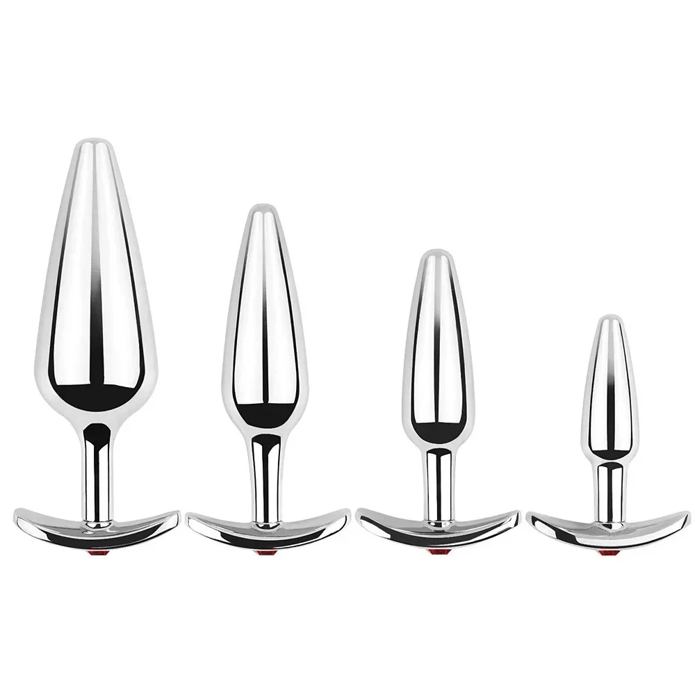 Rose Gold Rainbow Metal Anal Beads Butt Plug Set Colorful Crystal Mini Small Medium Large Anal Plug Jewelry Sex Toy Insert anal plug anal sex toys