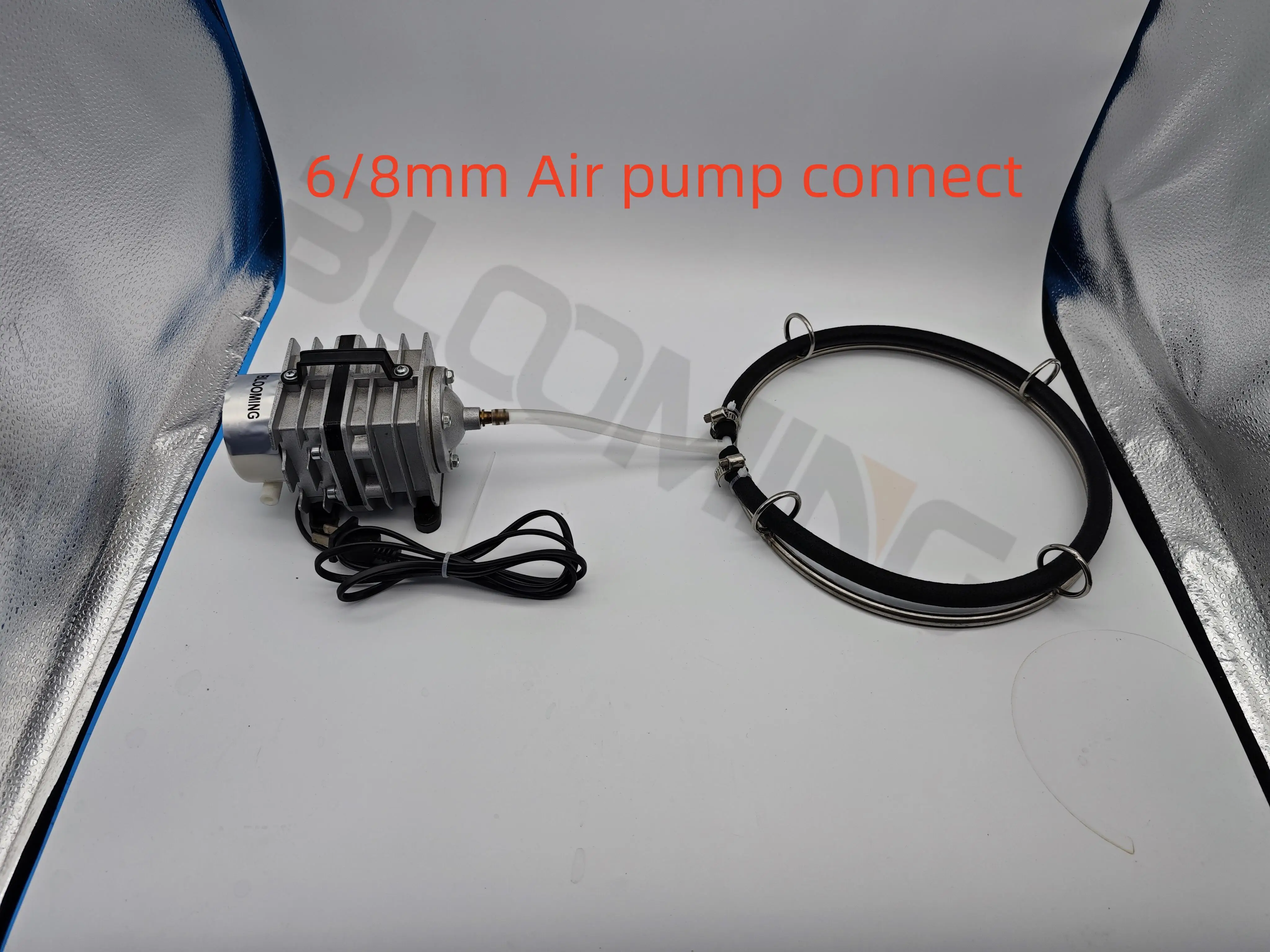 3 Ring D35CM 304 Edelstahl Feine Blase Koi Fisch Meeresfrüchte Garnelen Teich Landwirtschaft Ring Belüftungsschlauchrahmen – Detail 5