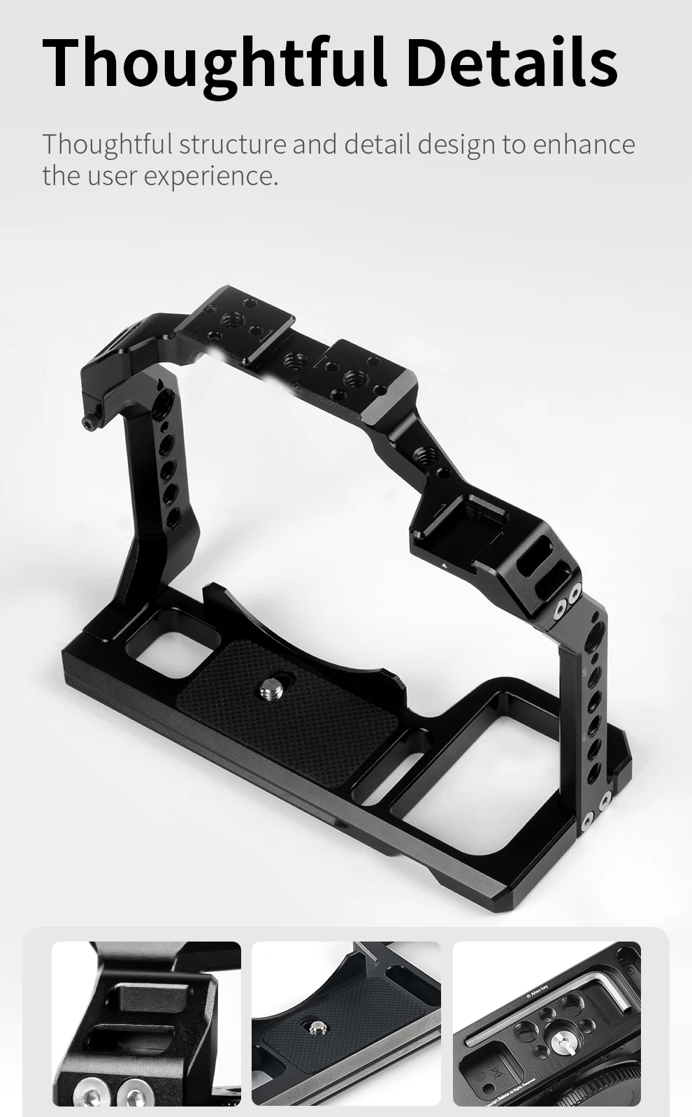 Camera Cage with Multiple Expansion Holes for Universal DSLR Nikon Z5/Z6/Z7/Z6 I