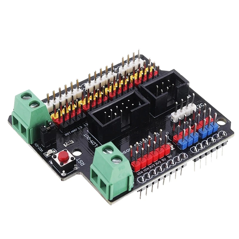 1 Piece Black IO Expansion Board Electronic Building Block Sensor Module For U No R3 Geekcreit For Power Electric Building Block
