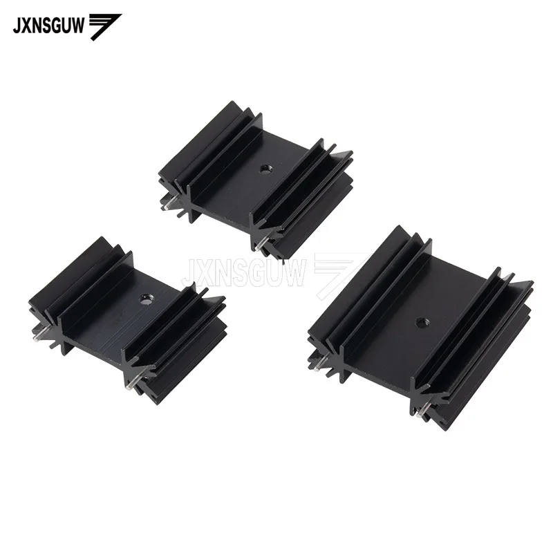 10pcs 34x12x25mm /30mm/35mm/40mm black radiator TO-220 Insulating strip MOS triode regulated IC aluminum radiator to220 heat sink cooler