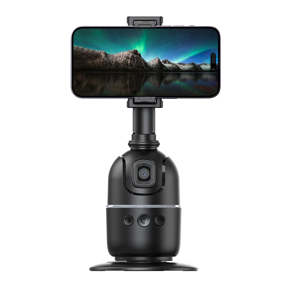 Auto Face Tracking Tripod 360&deg; Rotation Auto Tracking Phone Holder No App Phone Camera Mount Remote & Gesture Control selfie stick tripod auto tracking phone holder