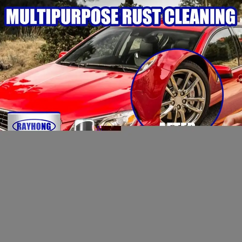 60ml Car Hub Rust Remover Multipurpose Metal Surface Chrome Paint Universal Car Derusting Spray Cleaner Metal Rust Removal