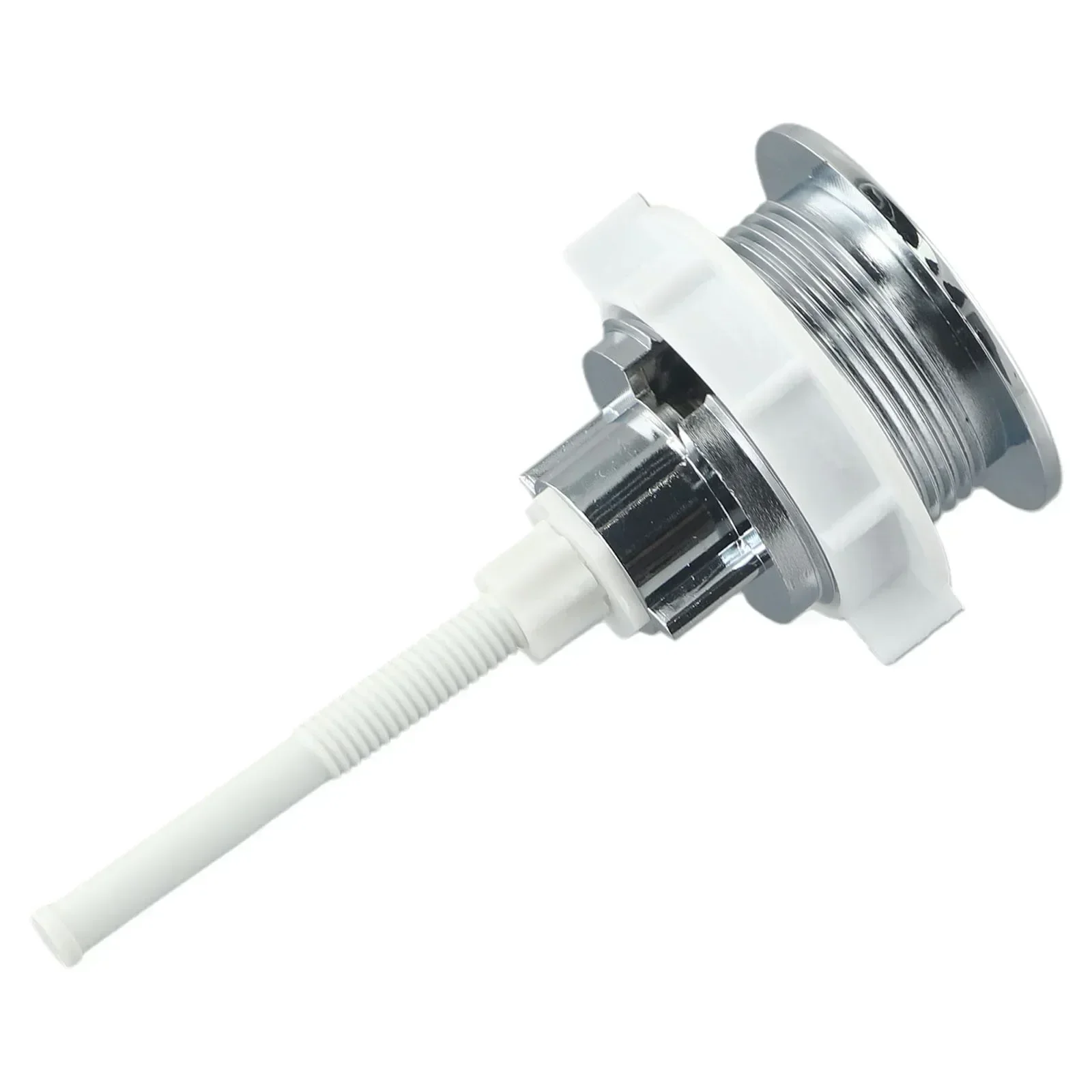 Chrome Toilet Push Button Single Flush Button Toilet Water Tank Round Valves Bathroom Parts