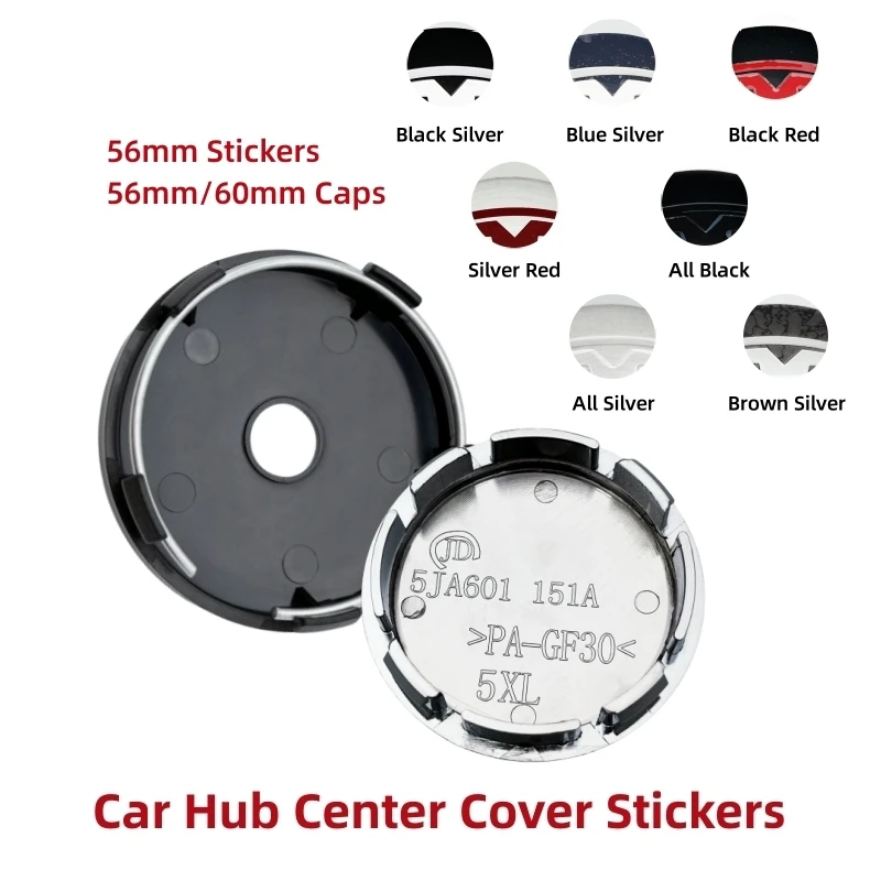 

For Tesl@ Model 3 Model Y Model S Model X Car Wheel Hub Center Cover Cap Emblem Badge Sticker Accessories 56mm 60mm 4pcs Metal