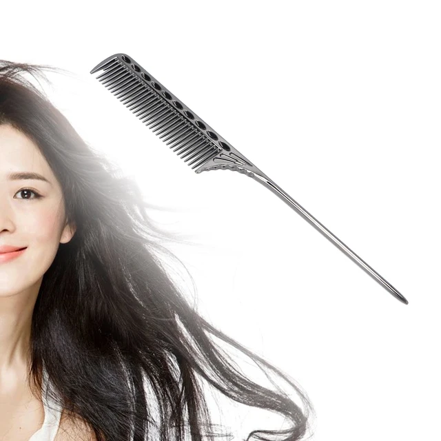 Professionelle Ratte Schwanz Haar Kamm Salon Friseur Styling Kamm Barber Aluminium Metall Kamm