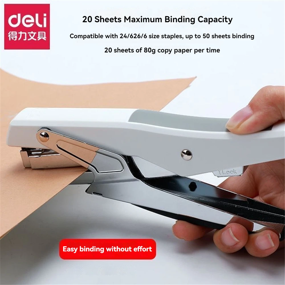 Effortless Plier Stapler with 1000 Staples,20 Sheet Capacity, Office Desk Stapler for Stapling Home School Warehouse Handmade - 2