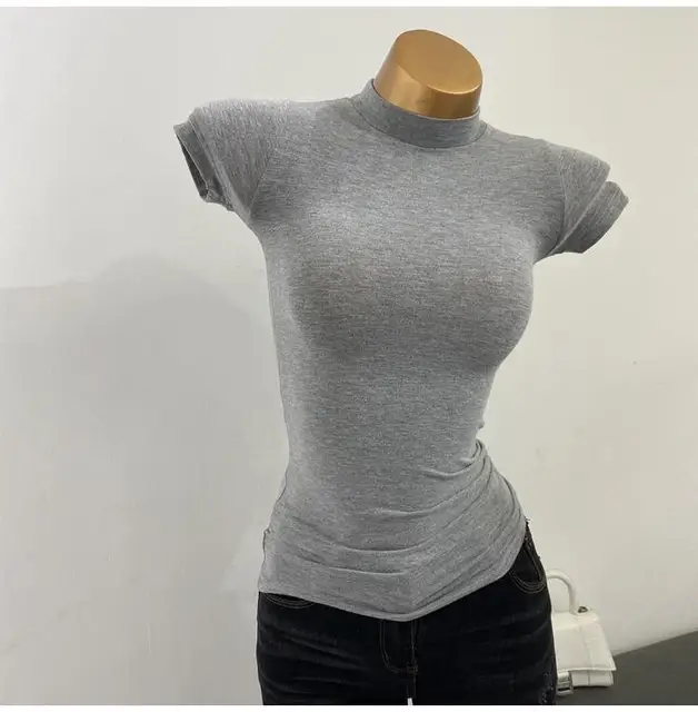 High Neck See Through Tops 1