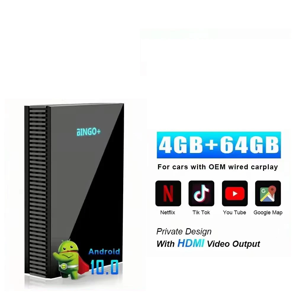 

4G Network 4+64GB Universal Car Multimedia Android 10 Wireless Carplay Smart AI Box