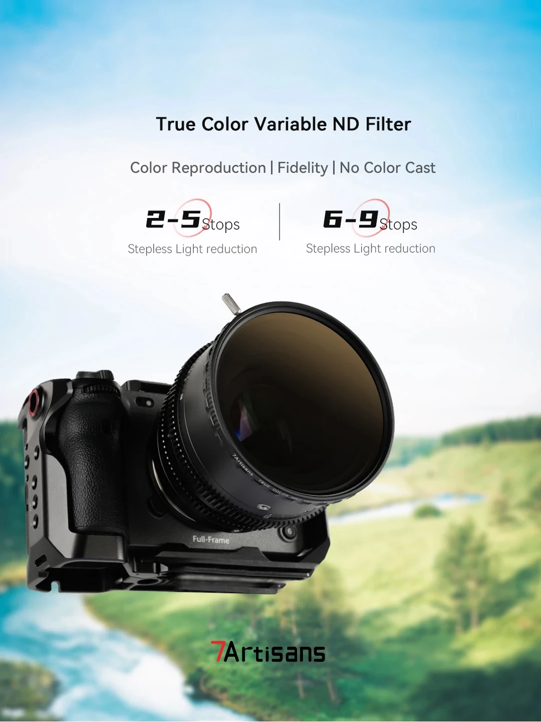 7artisans True Color VND Adjustable Neutral Density Filter 2-5/6-9 Levels 67mm/7