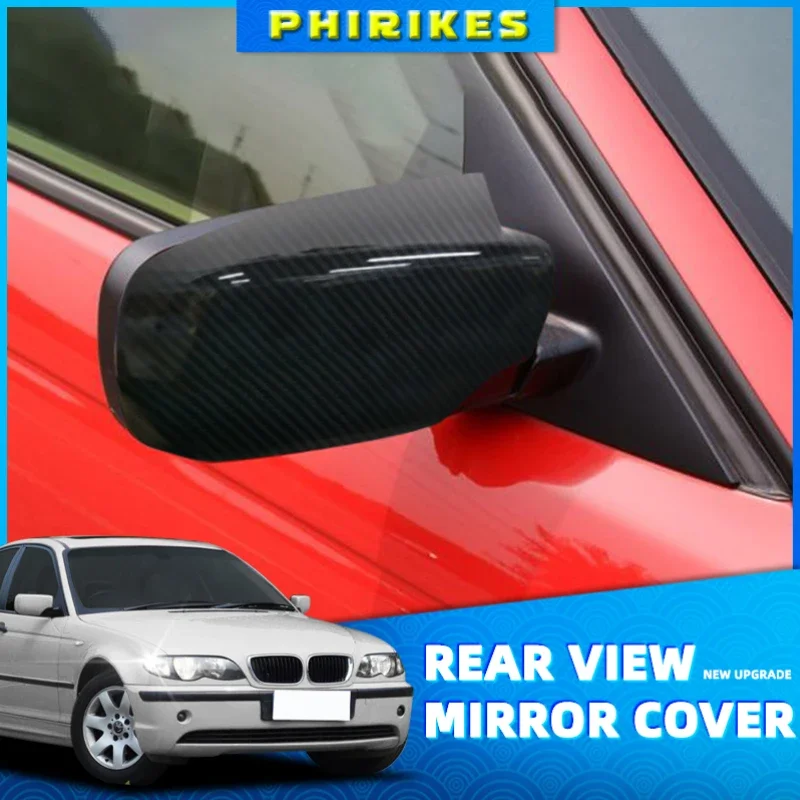 

ABS Rearview Mirror Case Door Wing Mirror Cover Cap Shell Housing for BMW E46 316i 318i 318d 320d 320i 323i 325i 328i 330d 330i