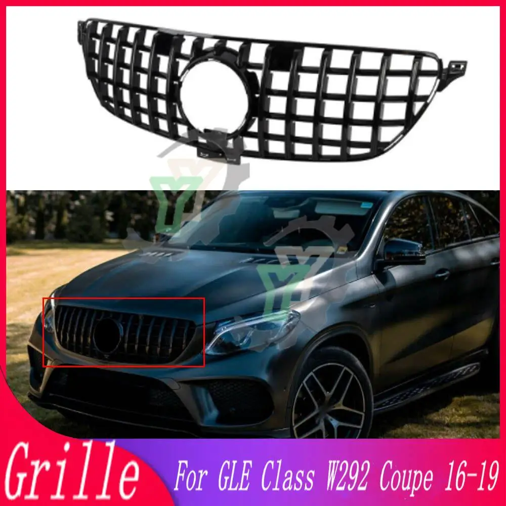 

GT Style Front Bumper Grill Grille For Mercedes-Benz GLE-Class W292 C292 Coupe GLE300 GLE500 GLE400 GLE450 2015 2016 2017-2019