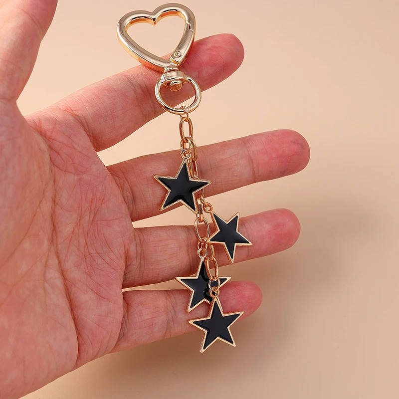 Niedlicher Emaille-Kristall-Stern-Schlüsselanhänger für Damen und Mädchen, Schlüsselanhänger, Anhänger für Handtasche, Dekor, DIY, handgefertigter Schmuck, Schlüsselanhänger, Geschenke – Detail 6