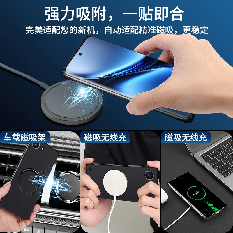 Frameless Shockproof Matte Thin Phone Case with MagSafe Compatibility