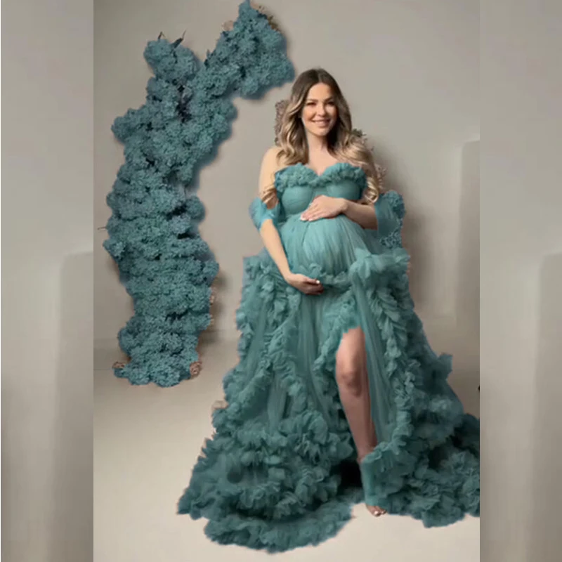 Bata de tul hinchada para sesión de fotos de maternidad, lencería
