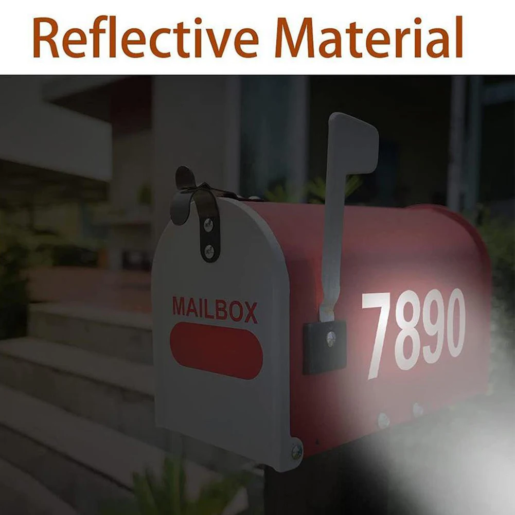 Fluorescent Stickers Luminous Wall Stickers Luminous Switch Stickers 4 Sheets/pack Reflective Mailbox Number Sticker