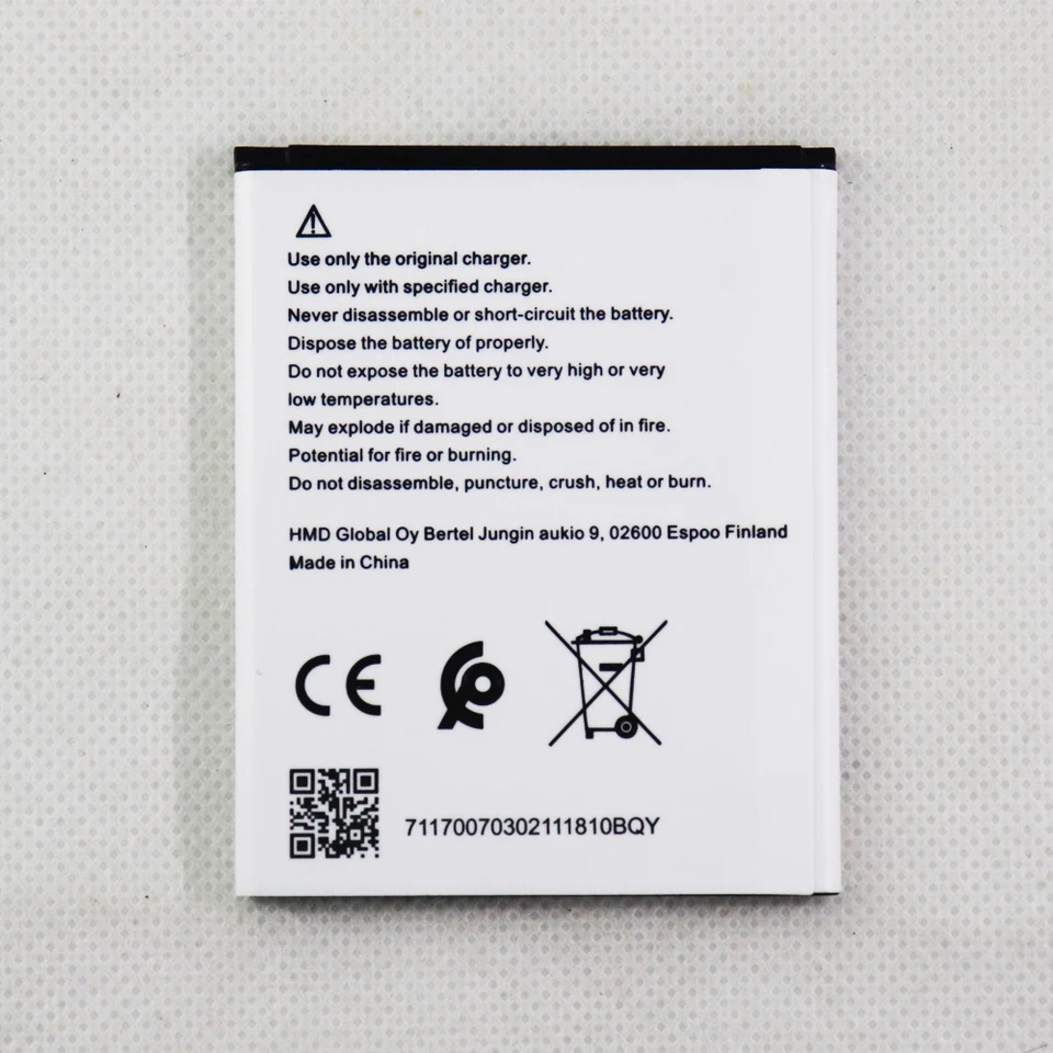 2500mAh WT141 Battery For Nokia C1 2nd Edition TA-1380 Cell Phone