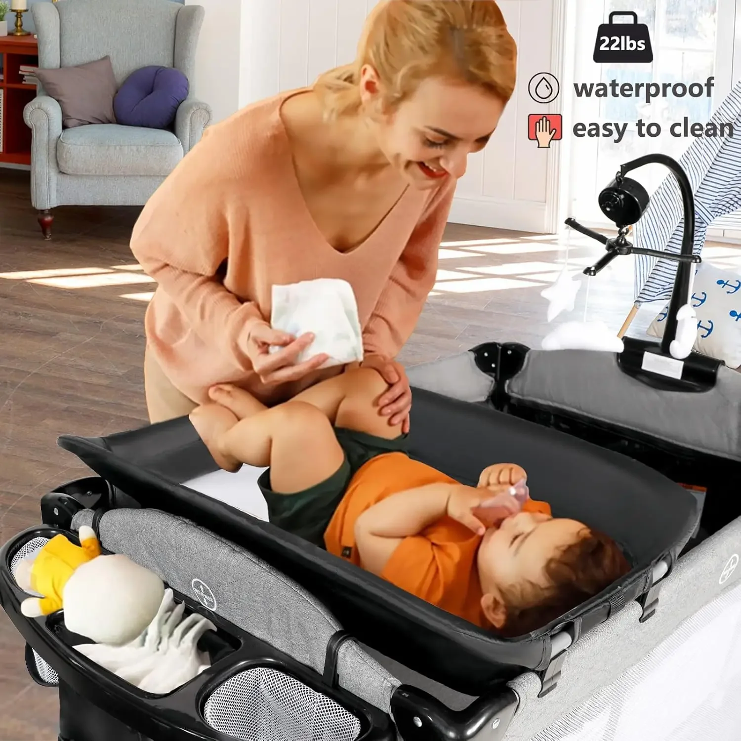4-in-1 Portable Nursery Center 3