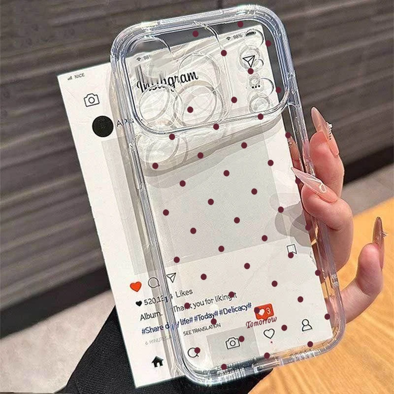 ตัวเลือกสินค้า เคสใสลายจุดโบว์หัวใจ สวยหวานสำหรับ iPhone