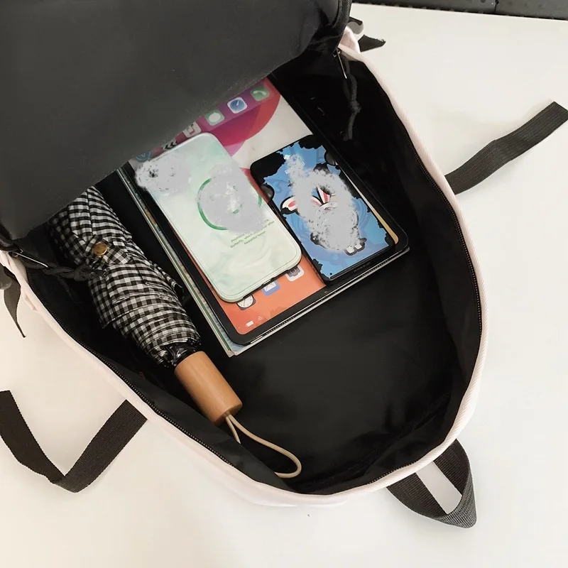 College-Mittelschule-Büchertasche für Teenager, Mädchen und Jungen, Anti-Diebstahl-Reiserucksäcke, lässiger Tagesrucksack, große Büchertaschen für Studenten – Detail 4