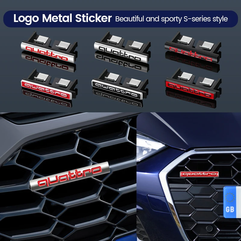 Emblema ABT Estilo 3D Metal - Logotipo Para Parrilla O Maletero De Audi, Acabado Cromo Brillante/mate