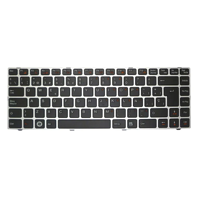 Laptop Replacement Keyboard For EXO For Smart R7 R7-F3345 R7-M3345 Spanish SP Black With Silver Frame New