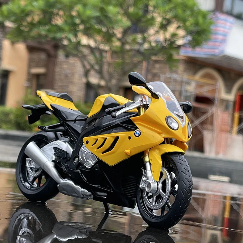 

1:12 BMW S1000RR Racing Motorcycles Simulation Alloy Motorcycle Model Shock Absorbers Collection Toy Car Kid Gift
