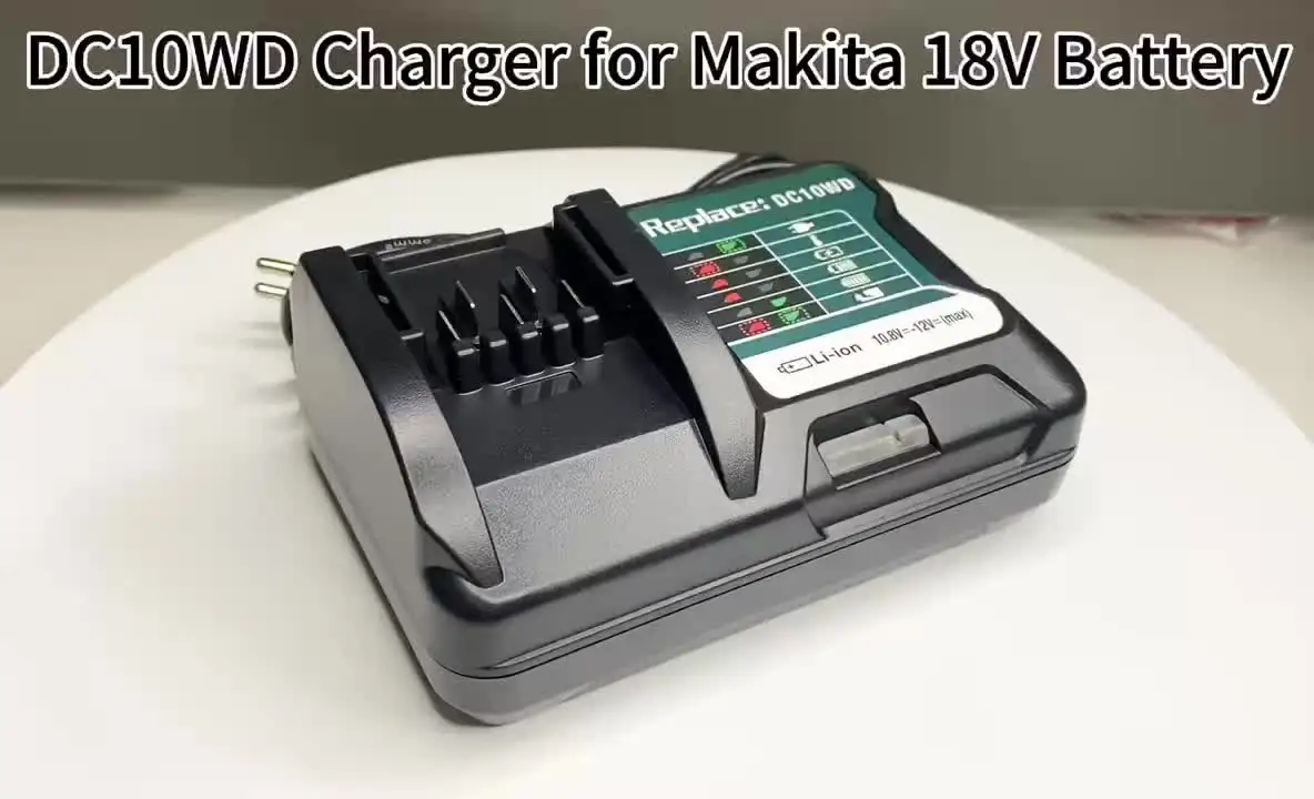 Oplader DC10WD DC10SB DC10WC 12V 10,8V, compatibel met Makita accu 12V BL1021B BL1041B BL1015 BL1016 197396-9 BL1040B BL1040 197406-2