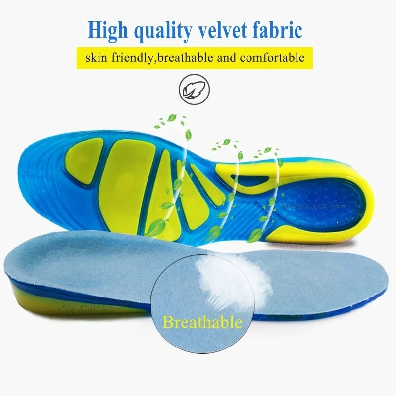 Shoe Insoles Orthopedic Insoles Heated Shoe Insoles Shock Absorption And Pressure Reducing Sports Basketball Football Running Mountaineering Silicone