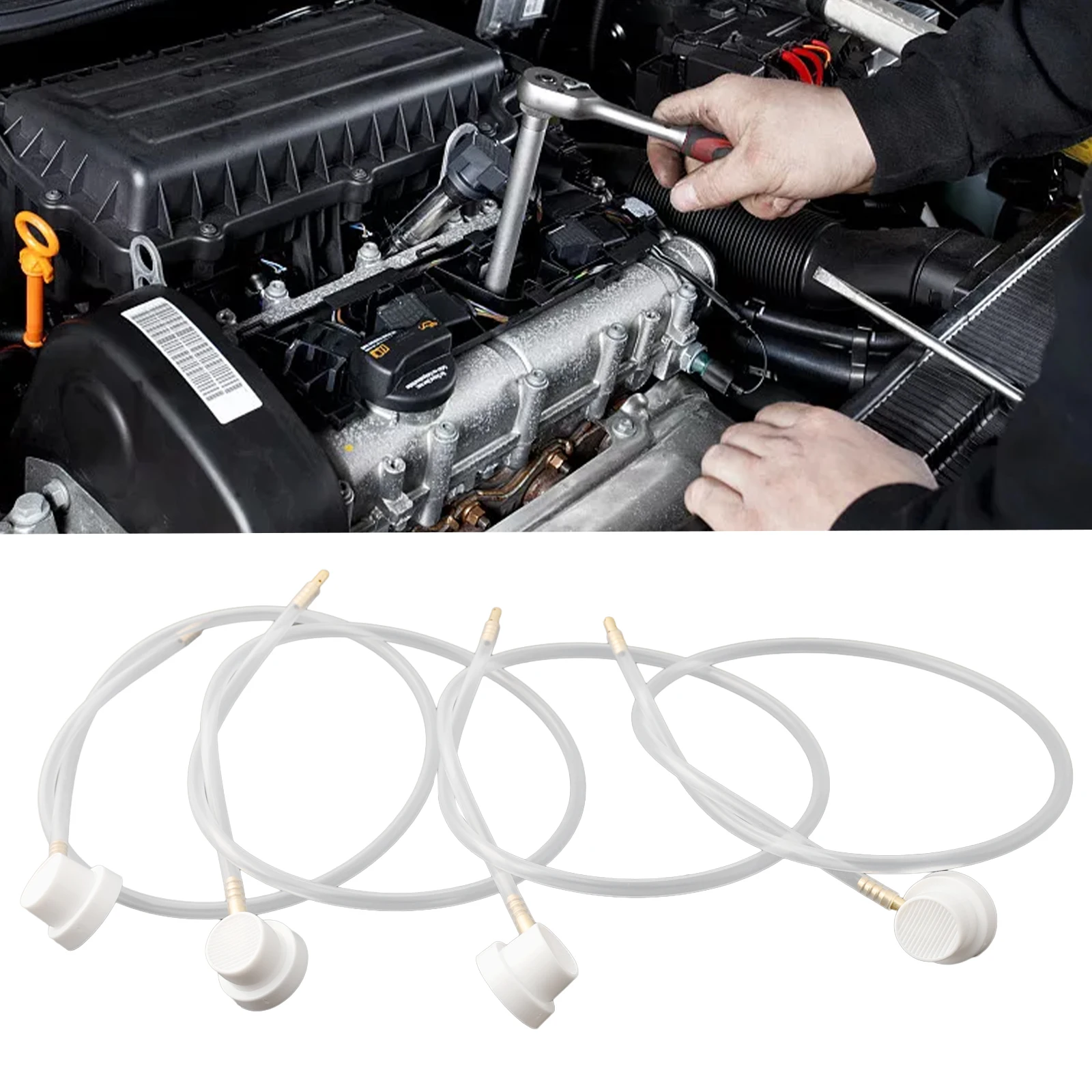 

Extension Hose Aerosol Nozzle 4.5mm 4pcs Extension Hose Plastic & Metal White & Gold Fit For Aerosol Cans Spray