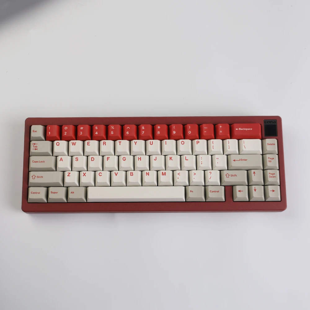 Gmk-赤いアラートキーキャップ,メカニカルキーボード,チェリー 