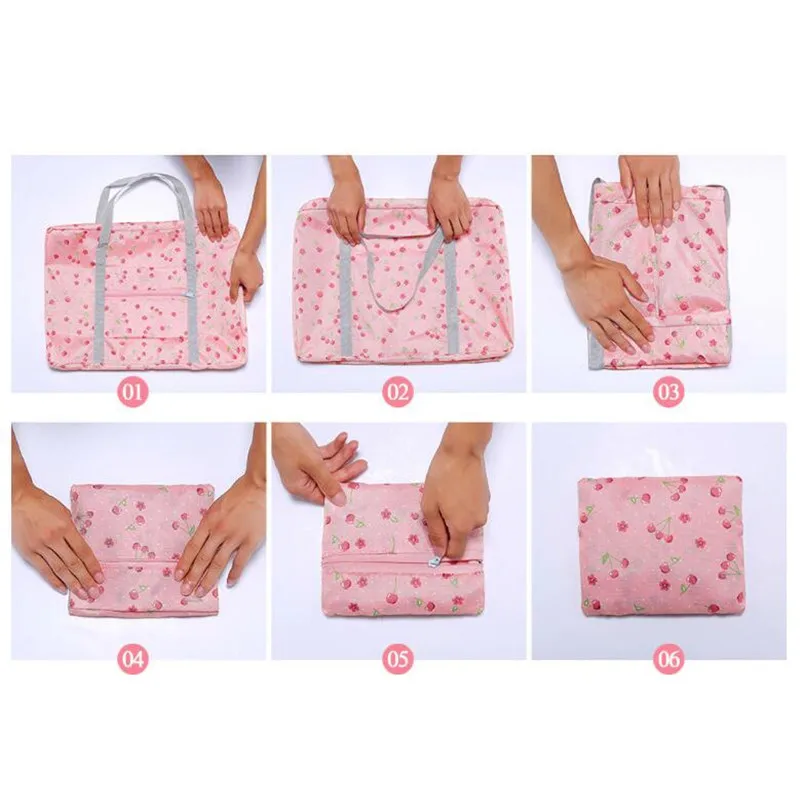 Printed Travel Bag Women Large Capacity Luggage Bag For Travel Clothing Weekend Organizer Unisex Foldable Duffel Storage