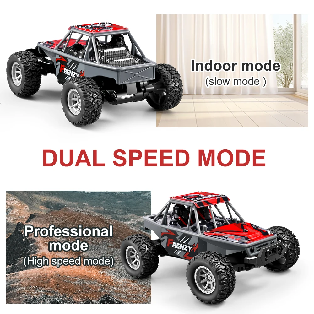 1:32Proportion Remote Control Car, Remote Control Car Max 20 Km/h, 2.4Ghz High-Speed All-terrain Outdoor Electric Toy Car 3