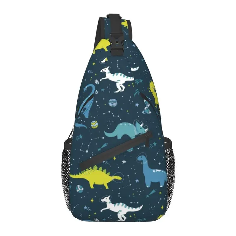 

Space Dinosaurs Sling Crossbody Chest Bag Men Cool Cartoon Animal Shoulder Backpack for Traveling