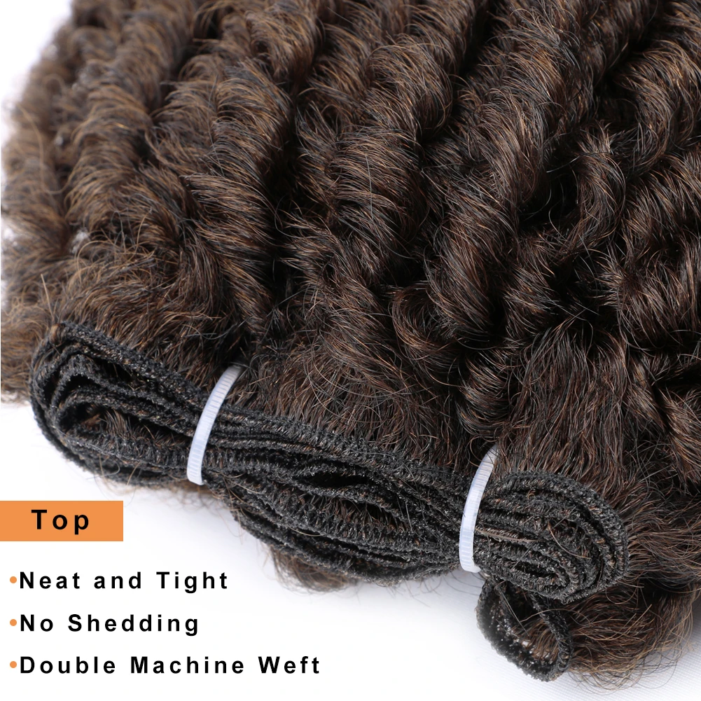 Short Afro Twist Double Weft Hair Weaving Synthetic Dreadlocks Bundles Bouncy Curly Hair Weaving For Black Women