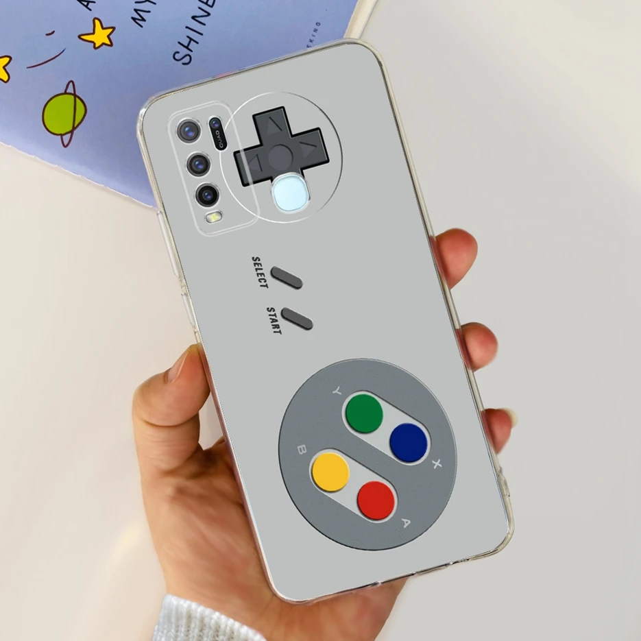 Fashionable Painted Clear Silicone Soft TPU Phone Case Cover