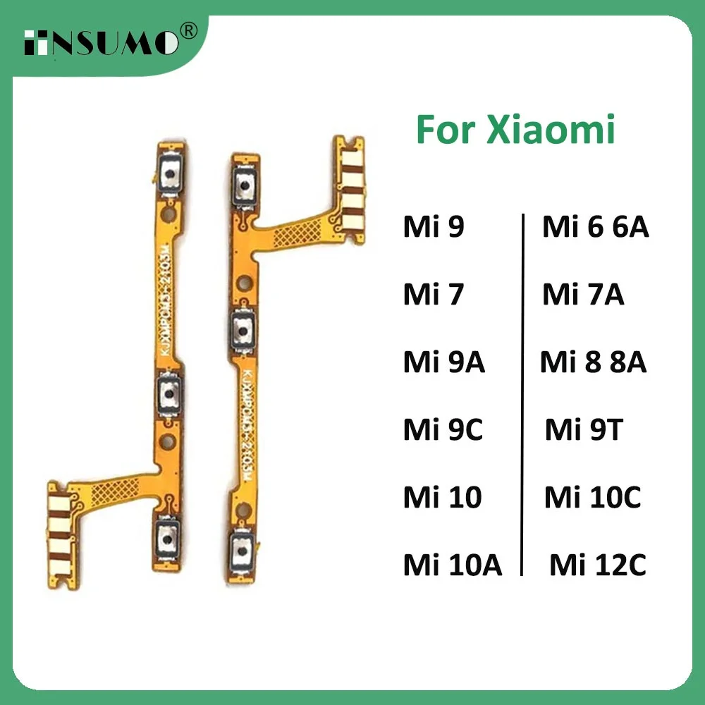 

iinsumo For Xiaomi Redmi 6 6A 7 7A 8 8A 9 9A 9C 9T 10 10A 10C 12C Power On Off Volume Side Button Key Flex Cable