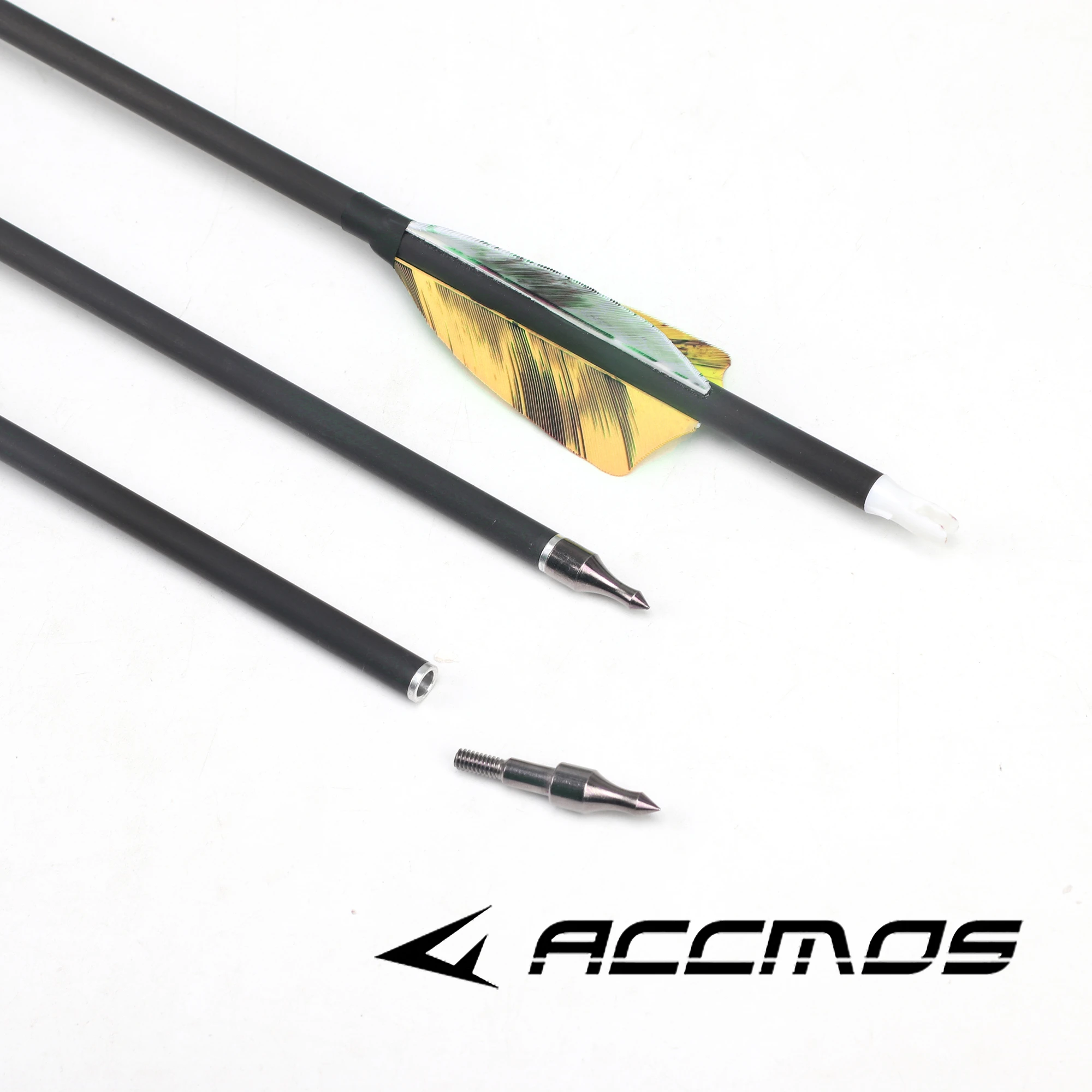 Pure carbon arrow ID6.2mm 30inch spine 300 350 400 500 600 700 800 3&lsquo;&rsquo; Turkry feather archery shooting accessories 12pcs