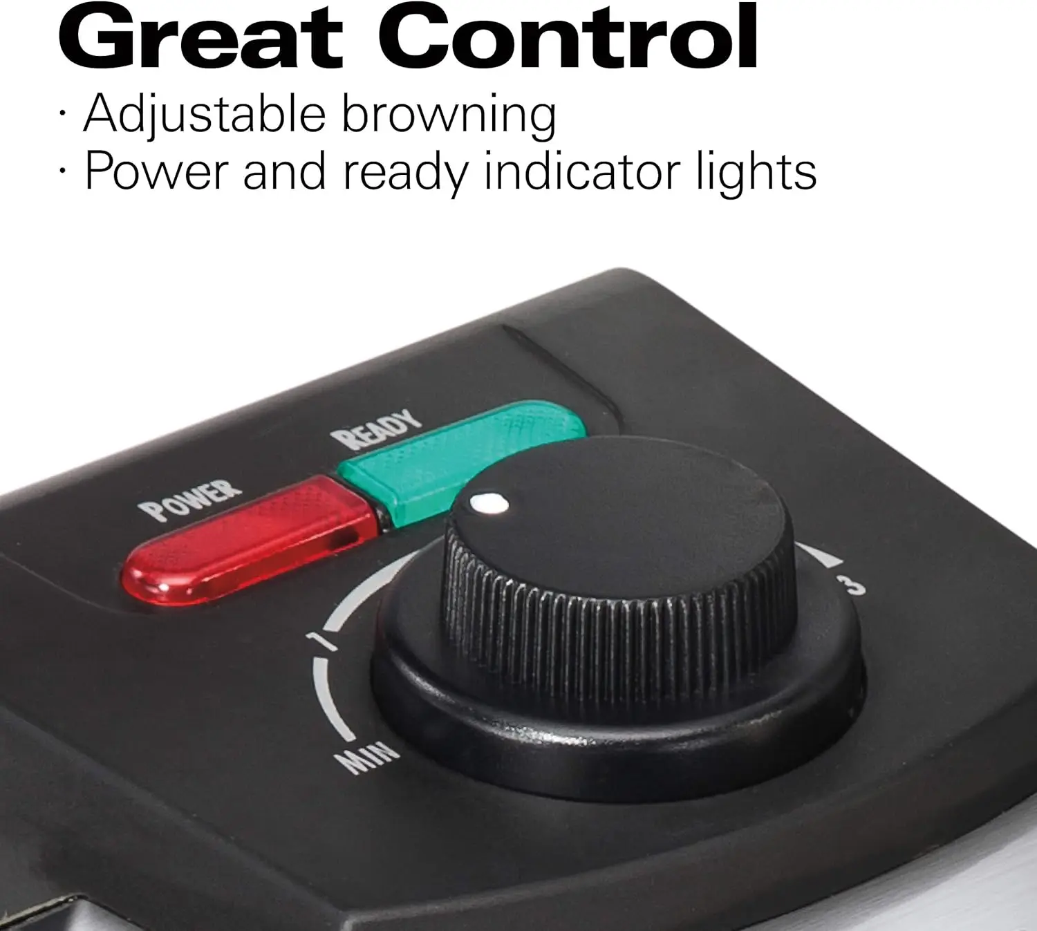 Beach Flip Belgian Waffle Maker with Browning Control, Non-Stick Grids, Indicator Lights, Lid Lock and Drip Tray, Stain 5