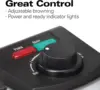 Beach Flip Belgian Waffle Maker with Browning Control, Non-Stick Grids, Indicator Lights, Lid Lock and Drip Tray, Stain 5