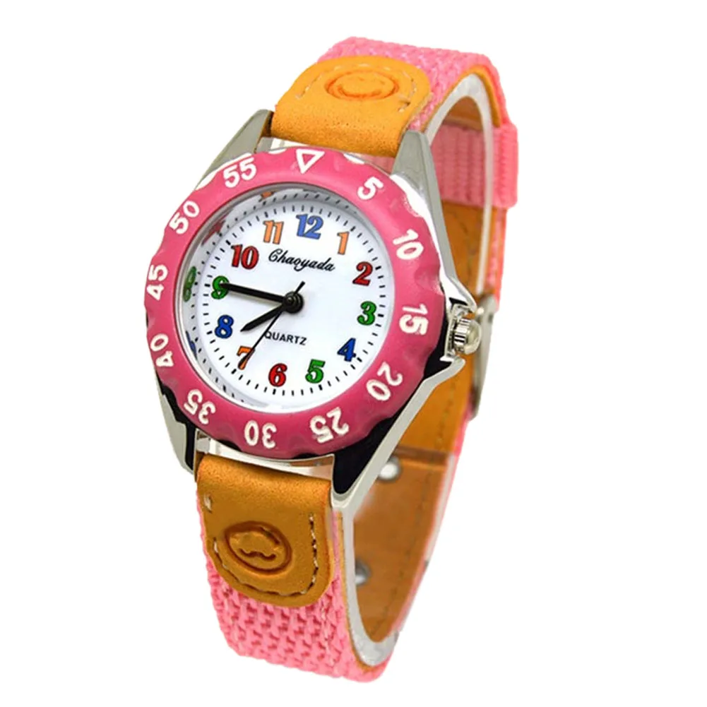 New Cute Children\'s Watch Waterproof Quartz Watches for Boys Girls Sports Wristwatch Kids Clock Nylon Strap Child Birthday Gifts
