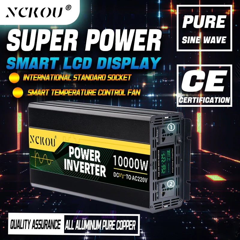 Inverter Inverter 24V 48V A 110V 220V 230V Onda Senoidale Pura Trasformatore A Onda Sinusoidale Pura 5000W-10000W Convertitore Inverter Solare