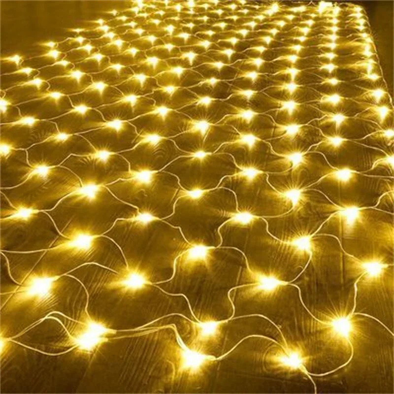 

2Mx2m 3x3m 4mx6M Curtain Light LED Fairy String Net Mesh Christmas Party Wedding New Year Xmas Garland Outdoor Garden Decoration