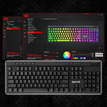 Redragon K580 PRO Wireless RGB Gaming Keyboard, 3-Modes 104 Keys Mechanical Keyboard Hot-Swap Socket, Linear Red Switch 6
