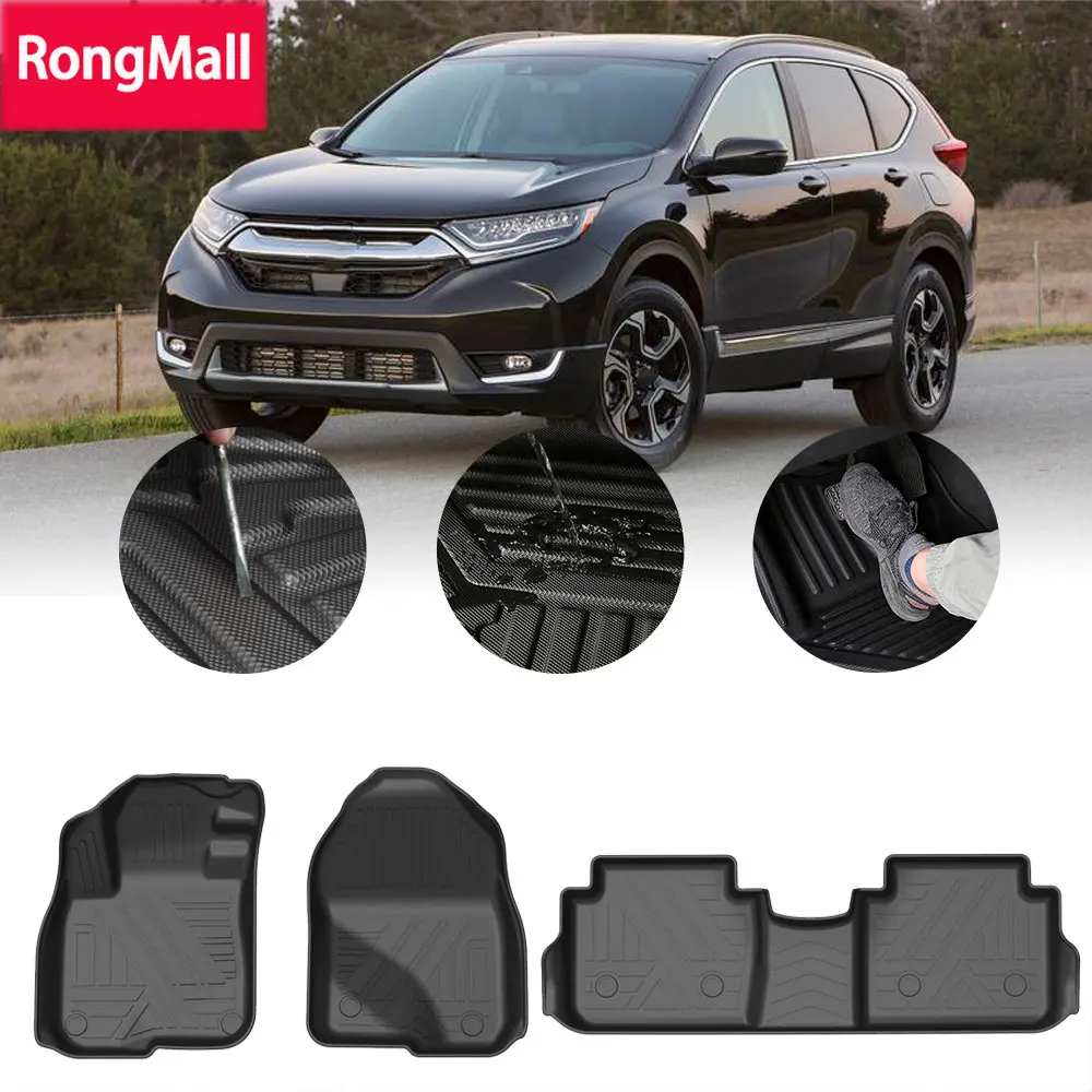 

TPE Car Floor Mats for Honda CR-V 2017 2018 2019 2020 2021 Waterproof Protective Rubber Car Pad Liner Auto Interior Accessories