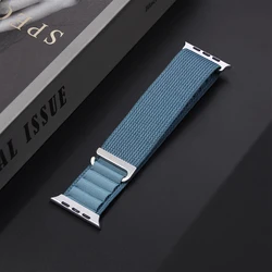 Alpine Loop Nylon Strap for Apple Watch Ultra - Versatile and Durable Bracelet Band (Light Blue - Silver)