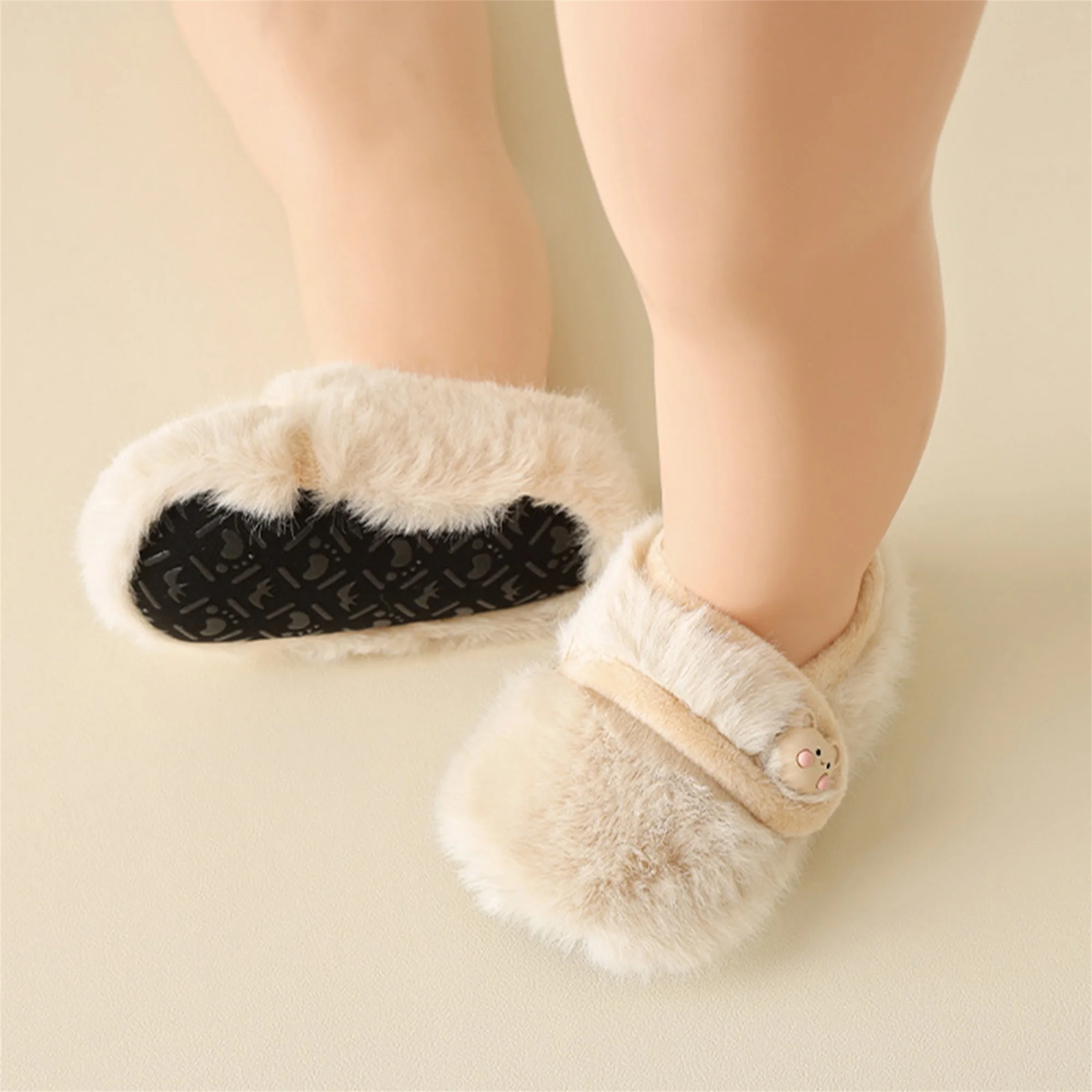 Cute Toddler Winter Boots Cozy Faux Fur Lined Snow Boots for Baby Boys Girls First Steps Non-slip Soft Sole Warm Shoes Sc6c47c9ed074419b871d754e848c5a73f