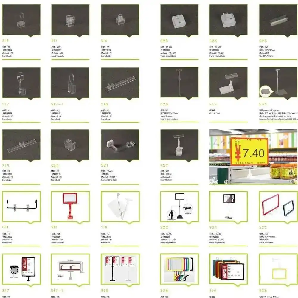 5 Stück Werbeschilderhalter für den Einzelhandel, Point-of-Sale-Displays, A6-Posterrahmen, Kunststoff, farbig | Townsbox – Detail 2