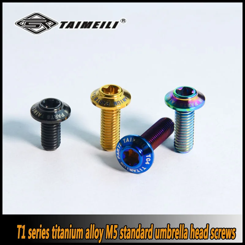 Titanium Alloy Umbrella Head Screw T1 series standard M5x10-30mm motorcycle modification 1pcs
