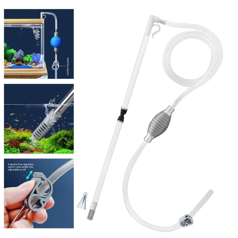 Aquarium Siphon Vacuum Cleaner Aquarium Siphon Water Changer Fish Tanks Toilet Suction Fish Tanks Water Changer Siphon G5AB